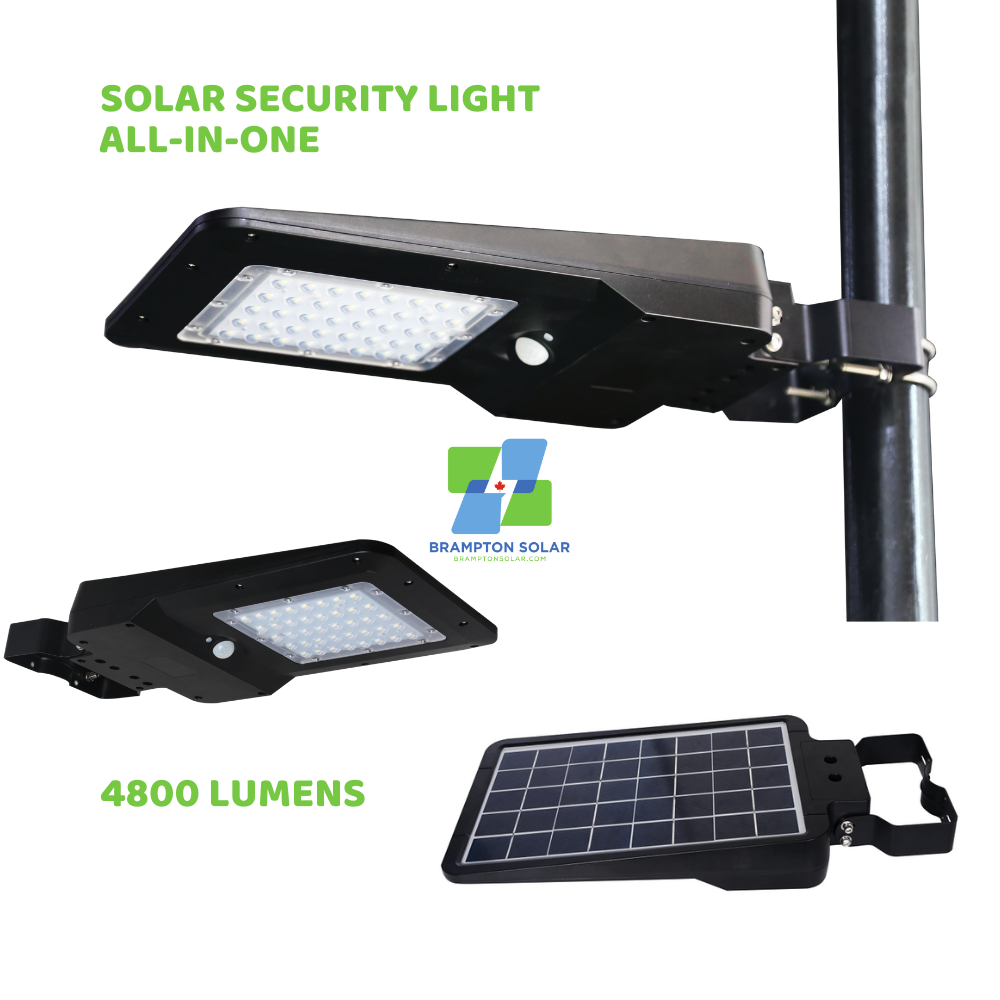All In One 40W Solar LED Pathway And Street Light - 4800 Lumens.