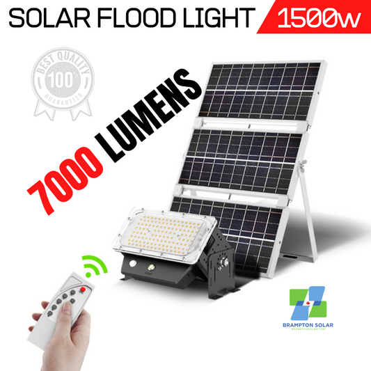 Super Brightness Solar LED Flood Light. 7000 Lumens + Motion Sensor.