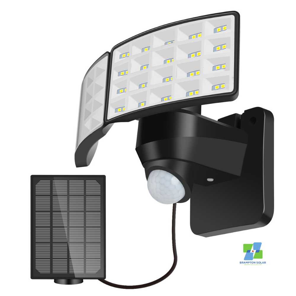 Adjustable Direction Ultra Bright Motion Sensor LED Solar Light 1400 Lumens.
