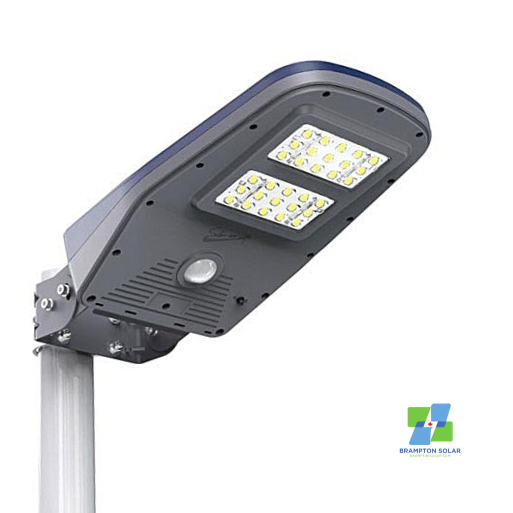 2000 Lumens Solar Parking Lot Area Light. (Pole or Wall Mount)