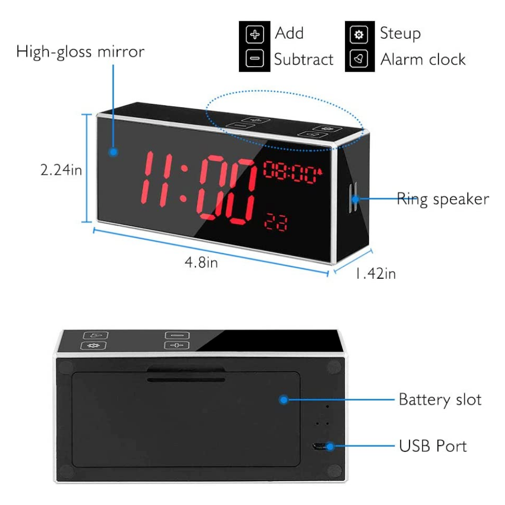 Clock Camera with FAST 5Ghz WiFi Support.
