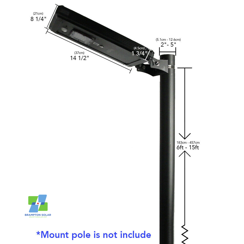 All In One 15W 1600 Lumens Solar Power Motion Sensor AI Smart CREE LED