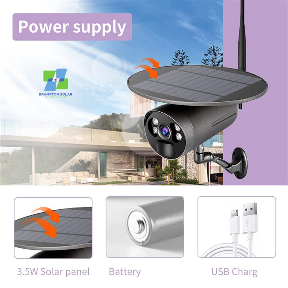 Tuya Smart Life WiFi Solar Rechargeable Battery 3MP Surveillance Camera.