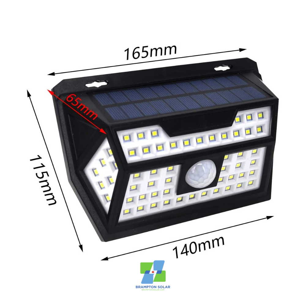62 LED Solar Waterproof Outdoor Motion Sensor Security Wall Light.
