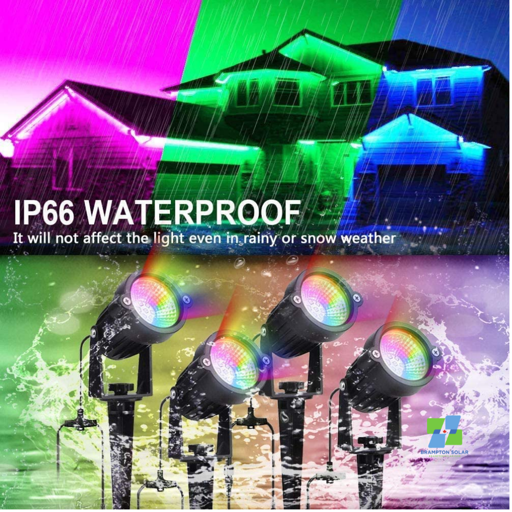 Landscape Lights 12W RGB LED Landscape with Bluetooth APP Control.