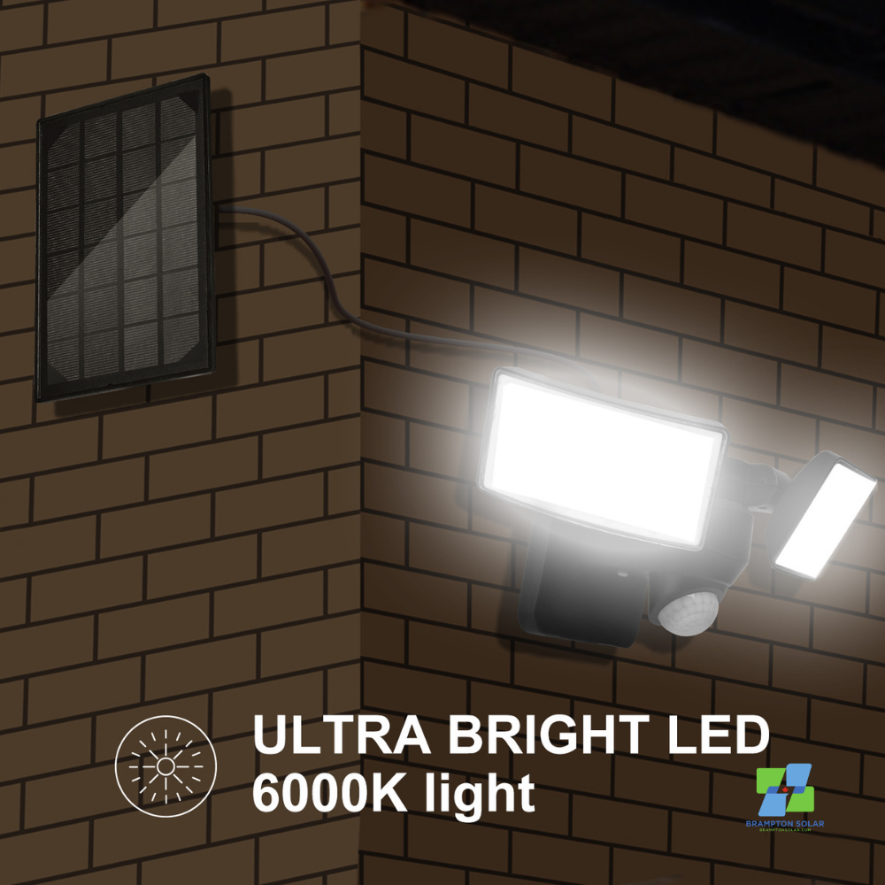 Adjustable Direction Ultra Bright Motion Sensor LED Solar Light 1400 Lumens.