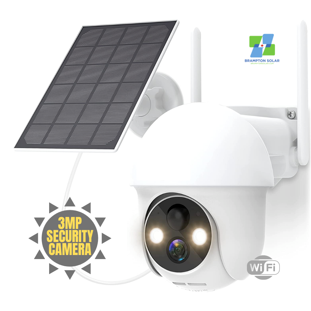 Outdoor 360° View & Spotlight Wireless Solar Battery Security Camera.