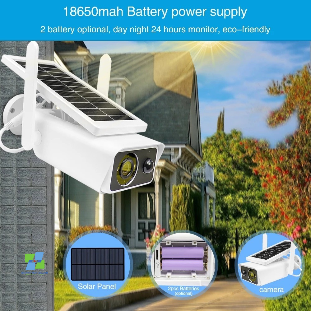 1080P HD WiFi Solar Camera IP66 Waterproof Outdoor Security Camera.