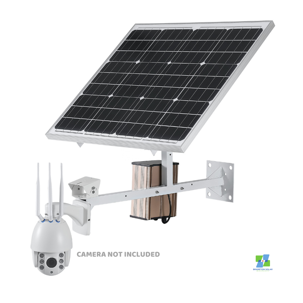 Solar Panel Mounting Bracket Kit and Lithium Battery For Security Camera.