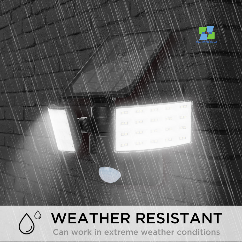 Adjustable Direction Ultra Bright Motion Sensor LED Solar Light 1400 Lumens.