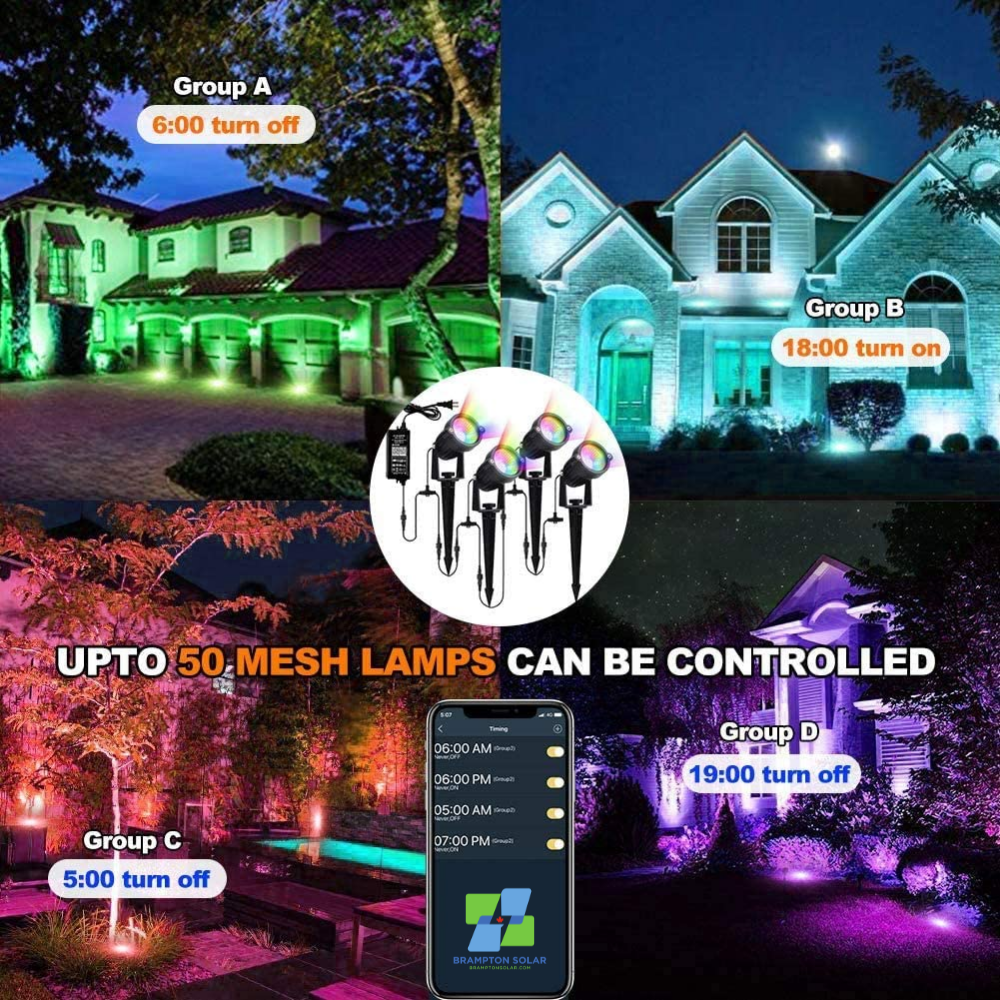 Landscape Lights 12W RGB LED Landscape with Bluetooth APP Control.