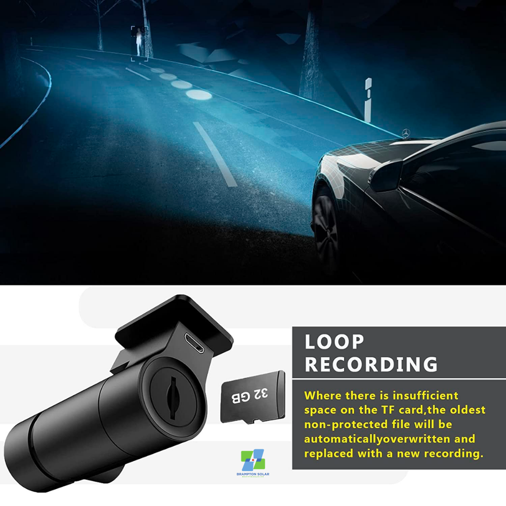 1080p WiFi Car Dash with Night Vision.