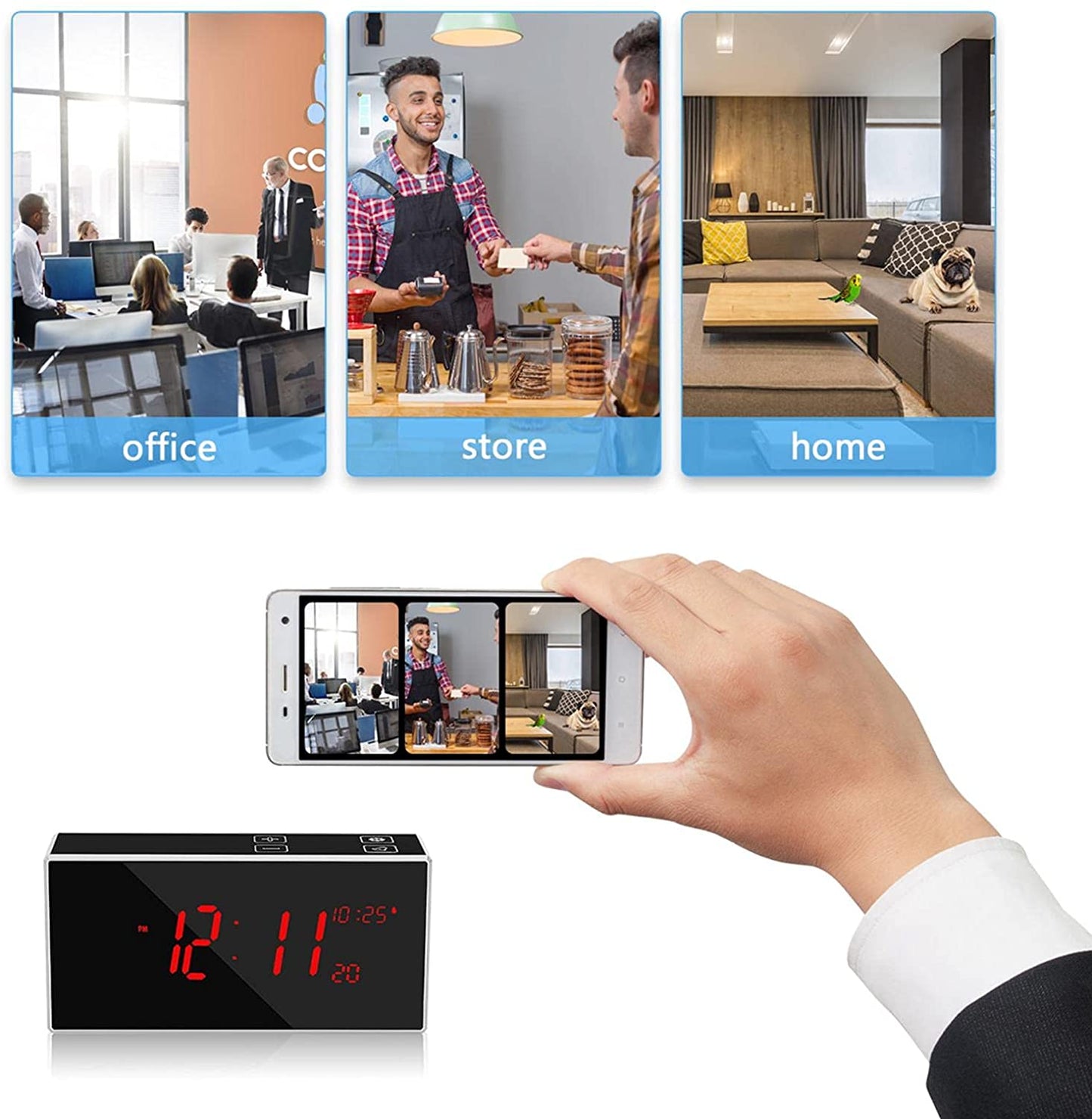 Clock Camera with FAST 5Ghz WiFi Support.