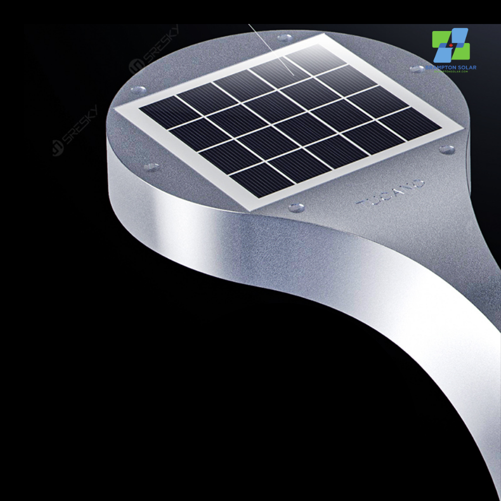 Brampton Solar 2000 Lumens Solar Arm Light for Home & Garden Wall Mountable.