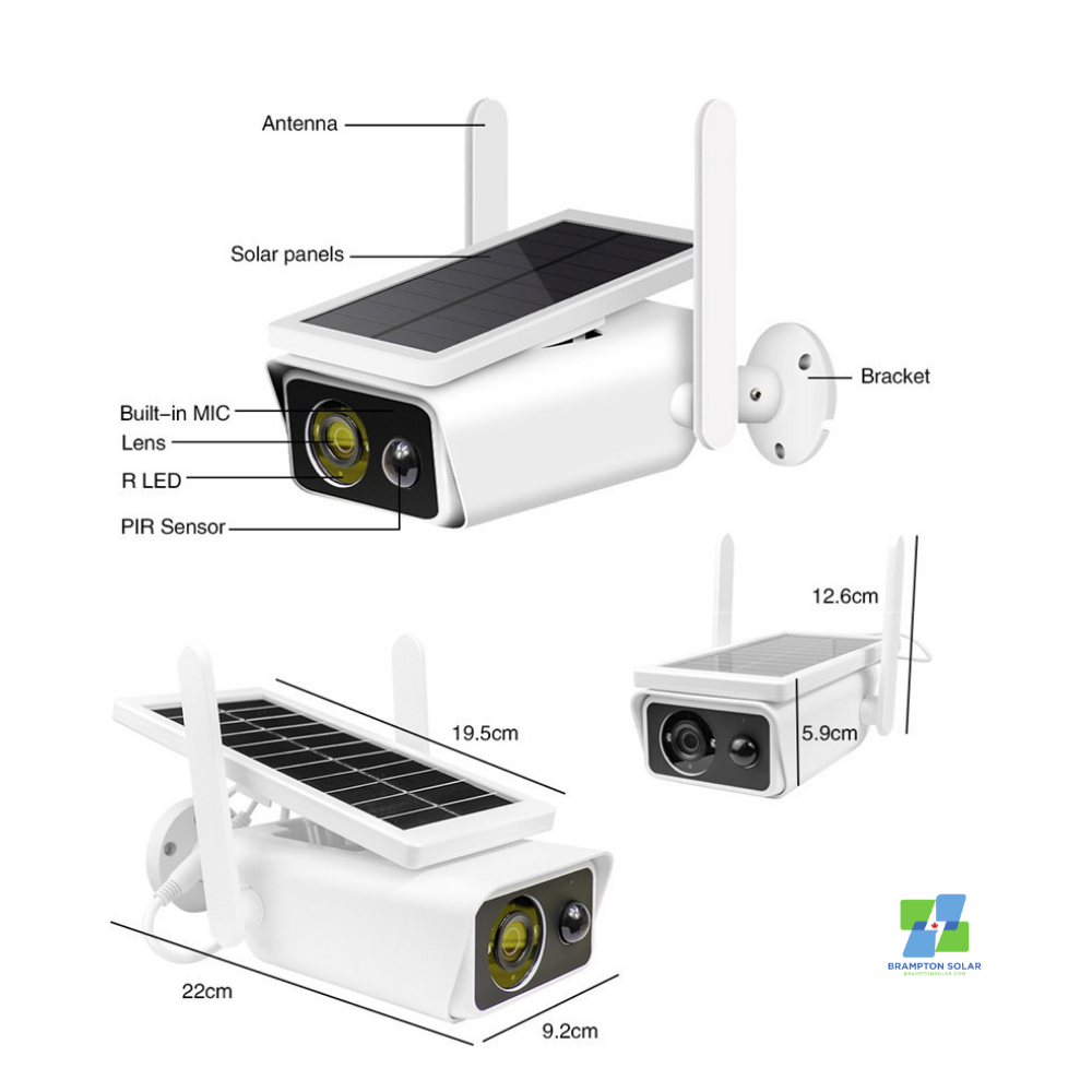 1080P HD WiFi Solar Camera IP66 Waterproof Outdoor Security Camera.