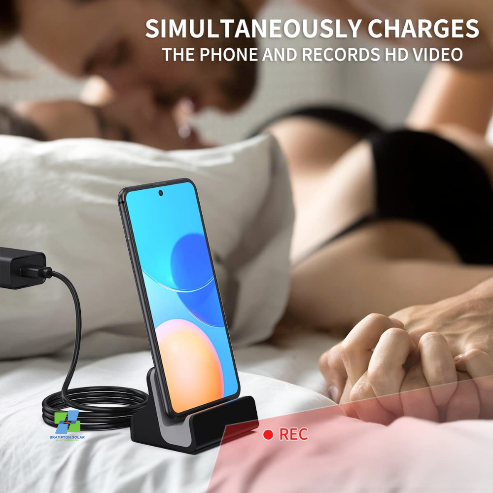 Small Nanny Cam USB Charger for iPhone Invisible Camera Lens.