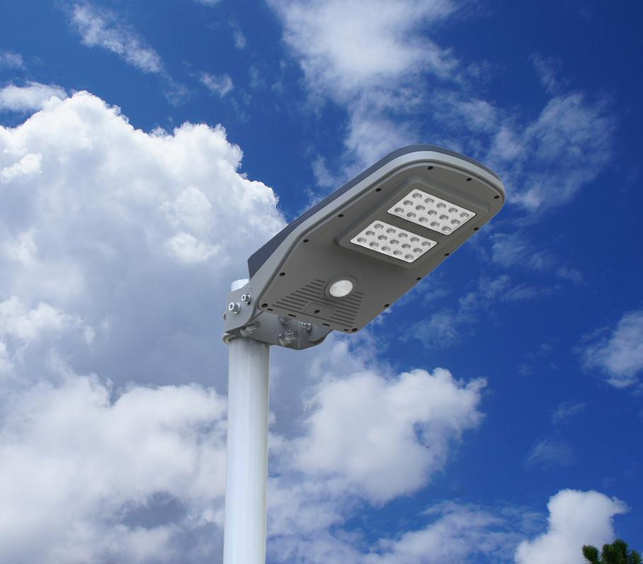 2000 Lumens Solar Parking Lot Area Light. (Pole or Wall Mount)