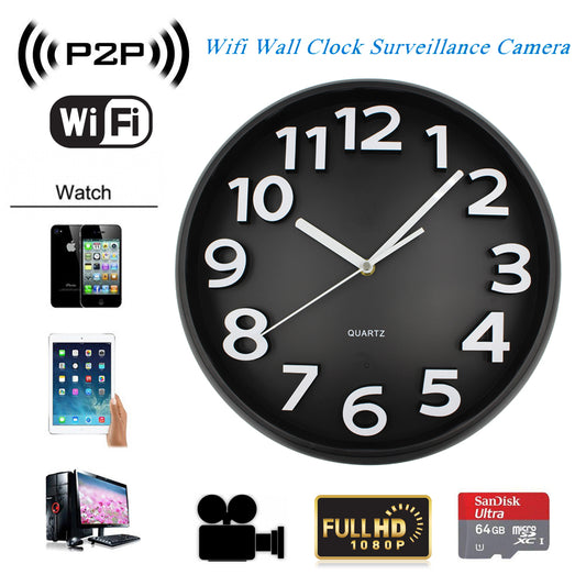 Spy Wall Clock Hidden Camera DVR Security & Surveillance Cameras.
