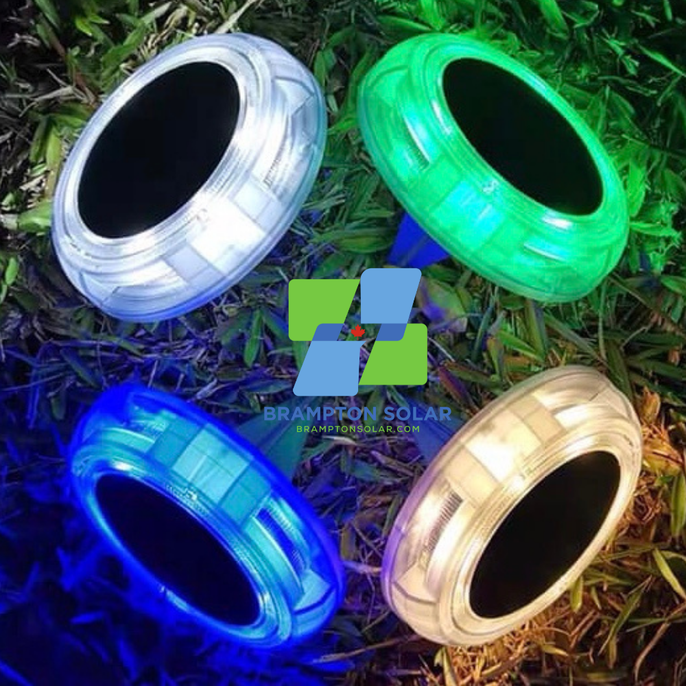 Colorful LED Solar Pathway Deck Lawn Decor Lights (Pack of 4)