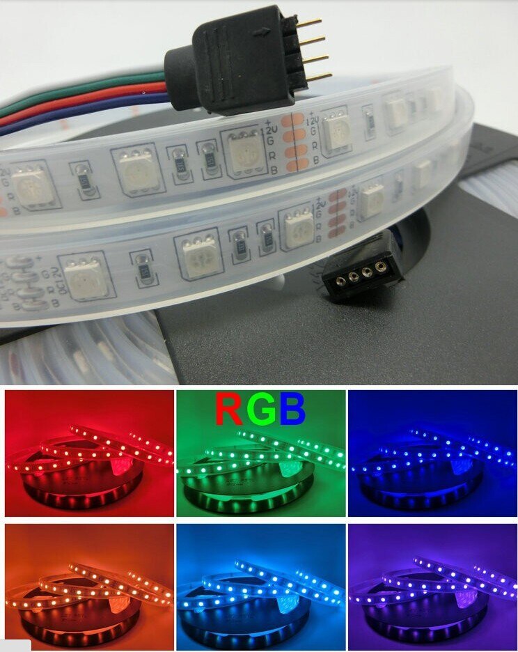 RGB 5m (16.4ft) Sync to Music Colour Changeable 300 LED Strip Light Kit.