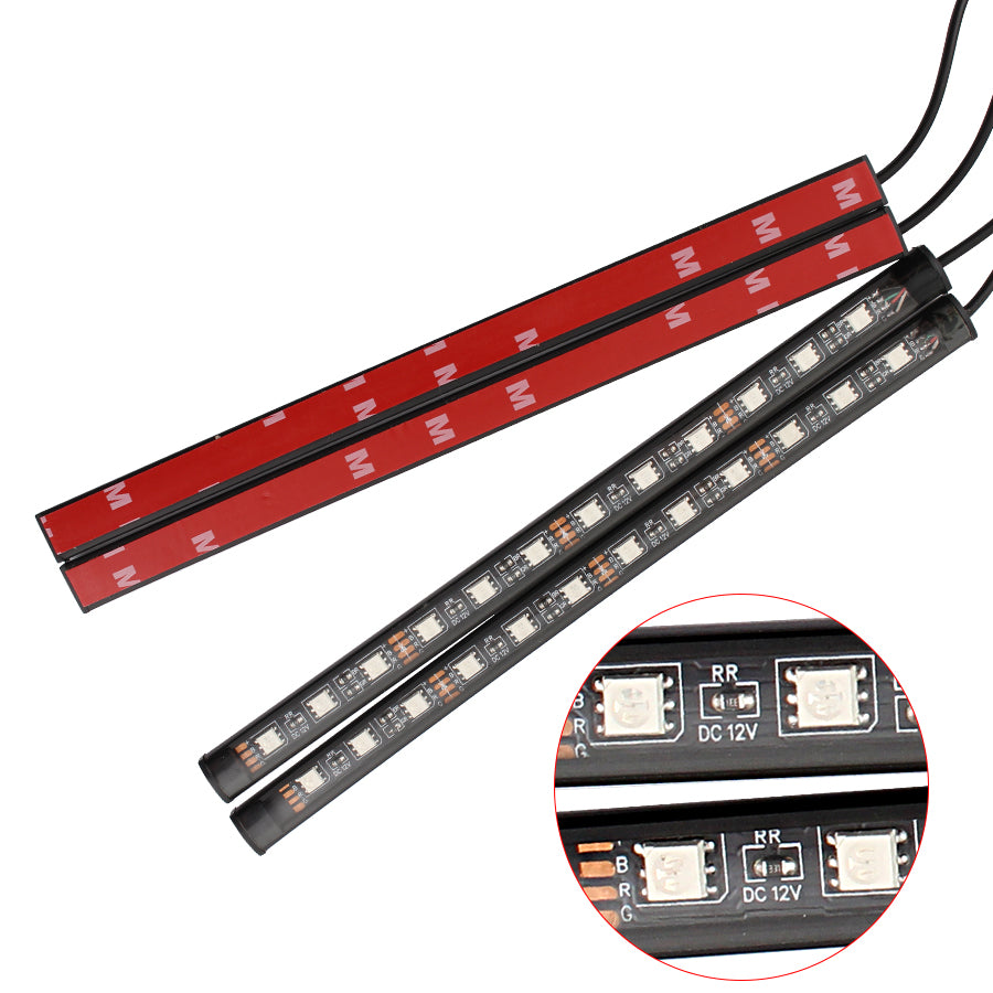 4 Strip Car Interior Lights with Remote Control.