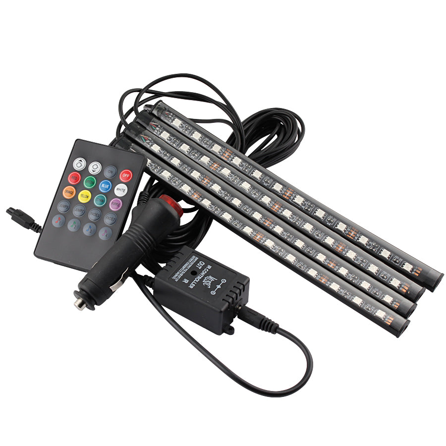 4 Strip Car Interior Lights with Remote Control.