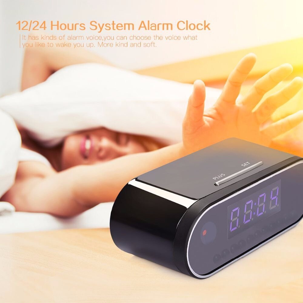 1080P WiFi Hidden Spy Camera Clock Home Security Surveillance Monitoring.