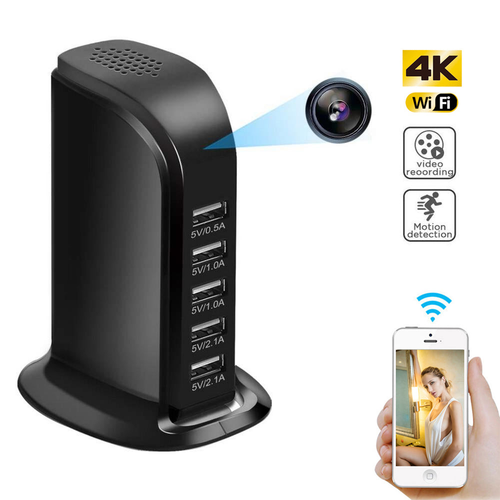 5 Port USB Charging HUB Hidden Wireless HD Spy WIFI Camera.