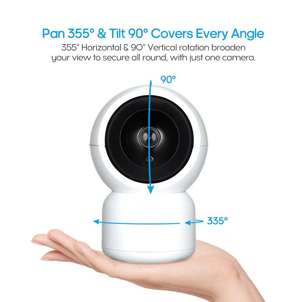 Smart IP Camera Two Way Audio 360° Panoramic WiFi Camera Baby Monitor.