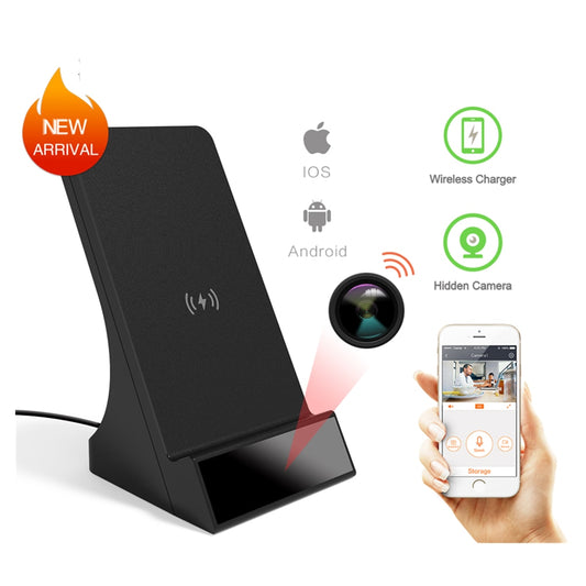 Wireless Charger Security Camera Full HD 1080P Invisible Camera Lens.