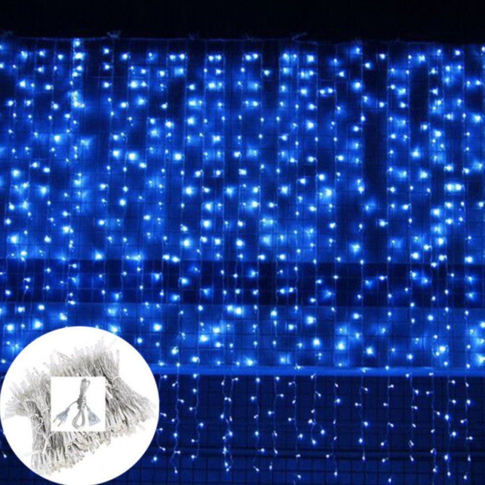 300 LED 12 String Curtain Lights 10ft x 10ft.