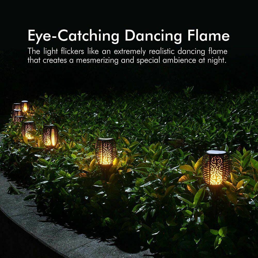 96 LED Dancing Flickering Flame Solar Lawn Torch.