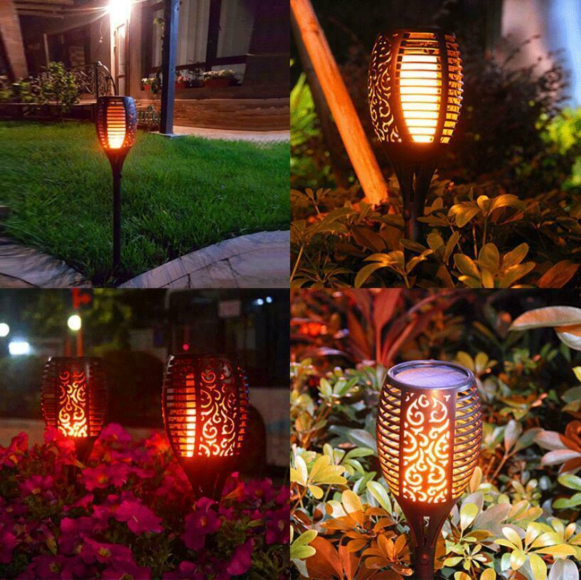 96 LED Dancing Flickering Flame Solar Lawn Torch.