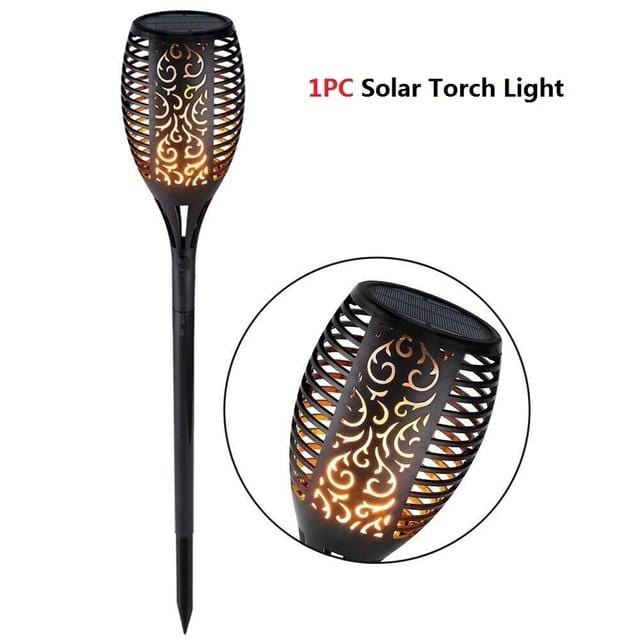 96 LED Dancing Flickering Flame Solar Lawn Torch.