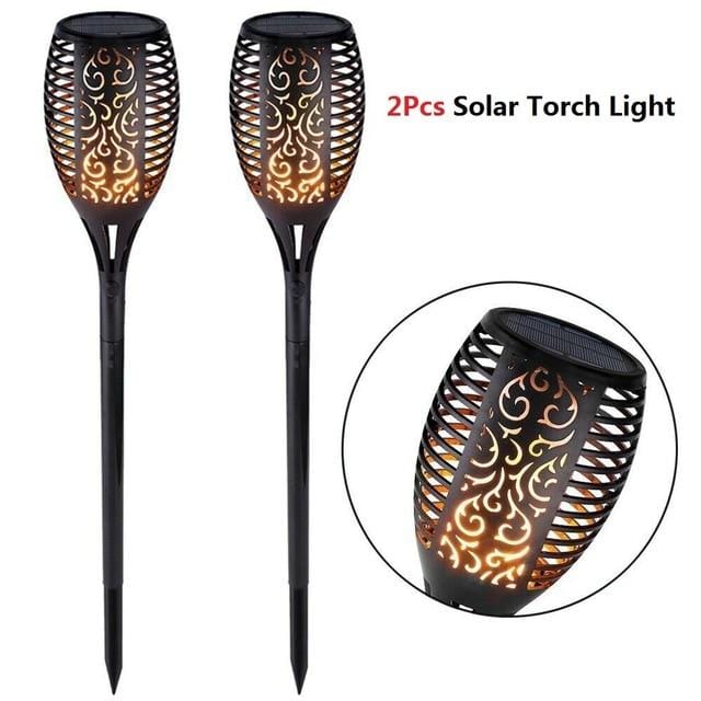 96 LED Dancing Flickering Flame Solar Lawn Torch.