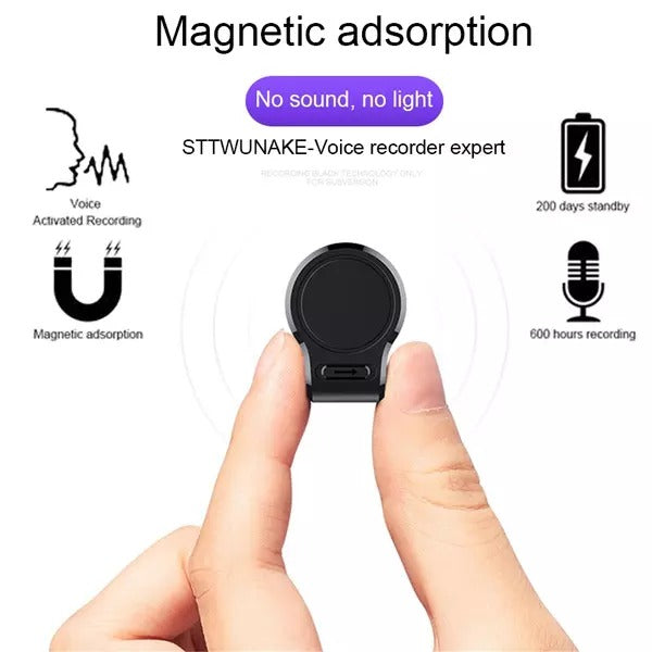 Clip On Magnetic USB Digital Spy Voice Recorder. 500 Hours Recording.