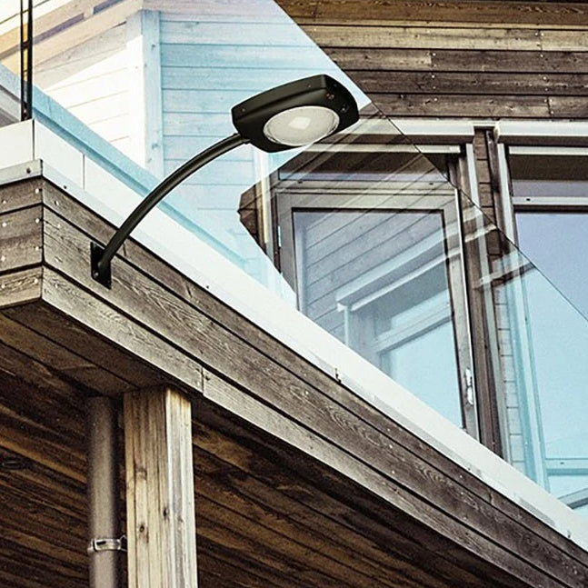 Brampton Solar 3000 Lumens Solar Arm Light for Home & Garden Wall and Pole Mountable.